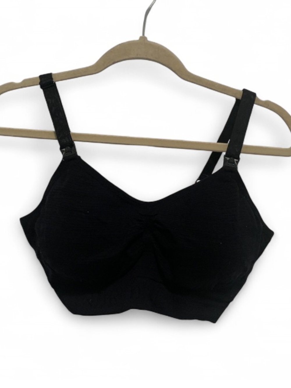 Kindred Bravely Black Padded Seamless Comfort Maternity Bralette